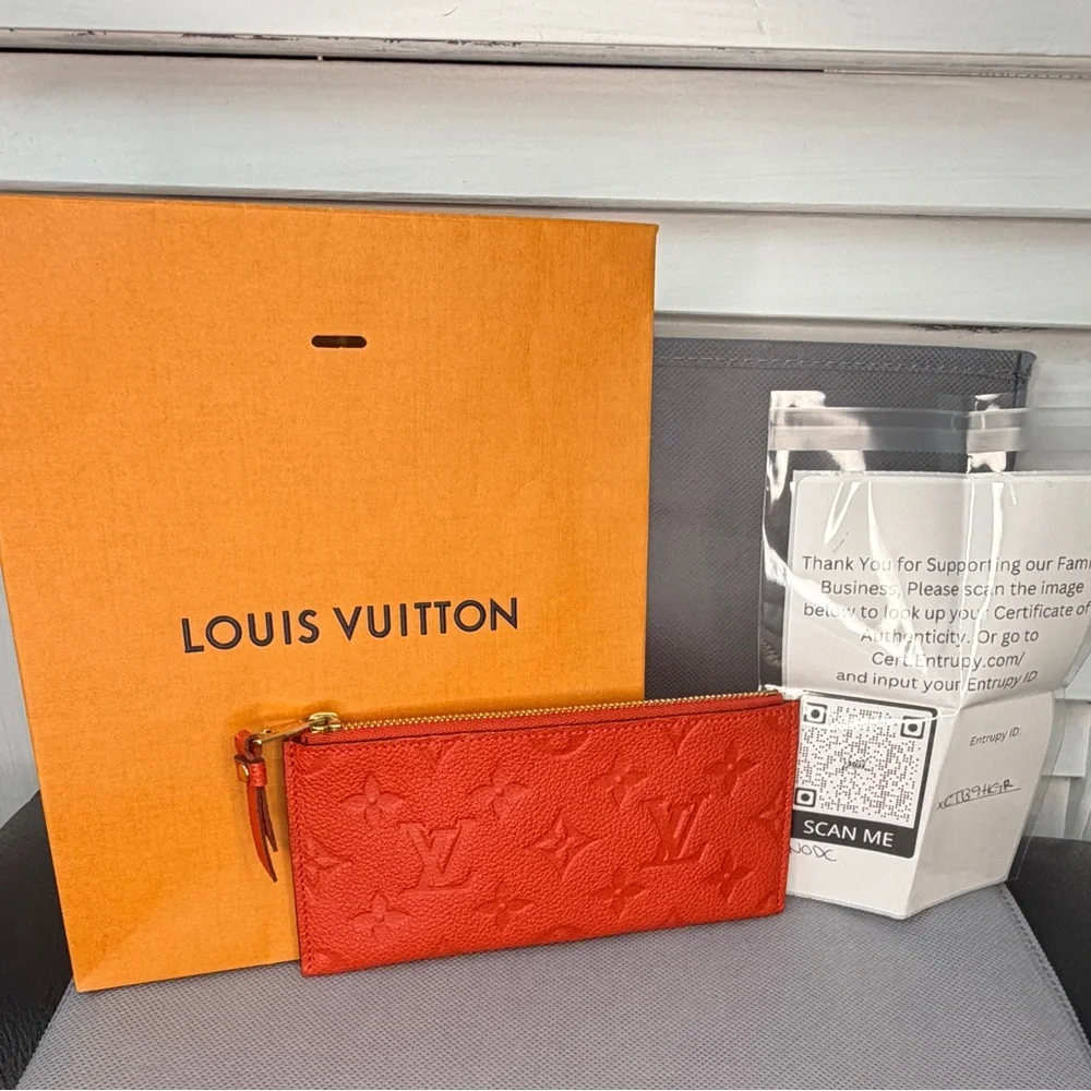 Louis Vuitton Empreinte Leather Zip Pouch – Red - Picture 4 of 9